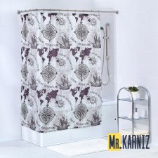 Штора для ванной Navigation 2 black-beige