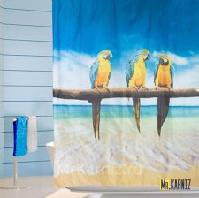 Штора для ванной PARROTS Попугаи