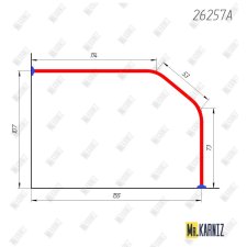26257A Карниз для ванны Г образный